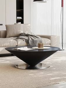 YIZUO | Light Colored Floating UFO Modern Luxury Round Coffee Table