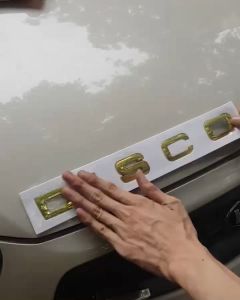 Tem Discovery chữ nổi Discovery trang trí ô tô mạ crom sang trọng