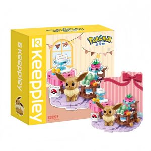 Keeppley | Bộ Khối Xây Dựng Bữa Tiệc Trên Bãi Biển Pokémon - Bộ Mô Hình Lắp Ráp Nhân Vật Pikachu Eevee Snorlax Pichu Đồ Chơi Xếp Hình Cho Trẻ Em Tương Thích Với Lego