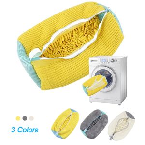 OLOEY | Durable Mesh Shoe Wash Bag with Zipper Rich Fluff Inside Protects Sneakers Casual Shoes in Washer Dryer Travel Storage Organizer