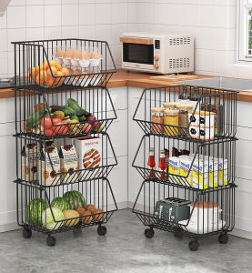 Specool® Multi-functional Storage Basket Multilayer Storage Basket Rack Kitchen Storage Rack Bedroom Bathroom Organizers