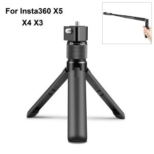 PULUZ Rotary Handle Desktop Tripod Stand for DJI Osmo 360 / Insta360 X5 X4 X3 / Gopro Camera Accessories with 1/4 Screw