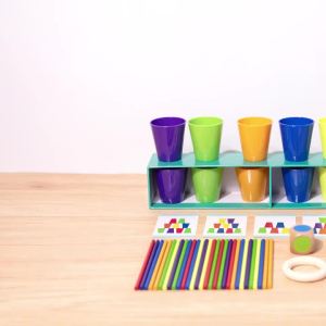 4-In-1 Color Guessing Cup Game Set - Educational Toy For Kids To Learn Colors Develop Fine Motor Skills And Play Interactively