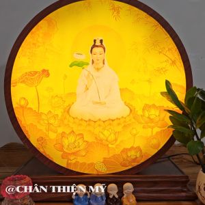 Đèn Hào Quang Thờ Phật Trúc Chỉ In Nhiều Mẫu Trang Trí Bàn Thờ Treo Cùng Tượng Phật CTC-HQ-05