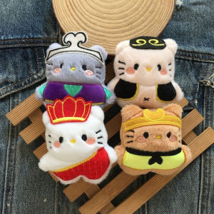 Journey to the West Hello Kitty Doll Lanyard Plush Creative Journey to the West Kitty Brooch DIY Bag Package Pendant Doll Ornament