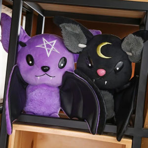 Cute Dark Series Bat Doll Halloween Simulated Plush Toys Exquisite Party Decorate Household Atmosphere Ornaments Festival Gifts
