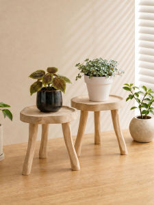 YANPU | Solid Wood Flower Stand Bench