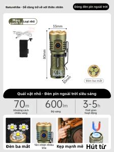 NatureHike | Đèn Pin Sáng Đèn Xa Sạc Điện Dùng Cho Đưa Đi Dã Ngoại Và Tình Huống Khẩn Cấp