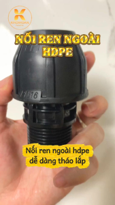 Nối Ren Ngoài HDPE YM PN16 Chất Lượng Cao | Phi 20 25 32 40 Ren Ngoài 21 27 34 42 | NPP Khởi Hoàn