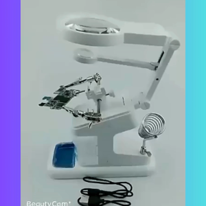 COD Alat Pegangan Solder Dan Kaca Pembesar Dudukan Solder Penjepit Solder Lampu LED Welding Magnifier 2.5X/4X/16X