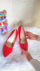 Giày cao gót giày da trơn cao 7 cm DHC12