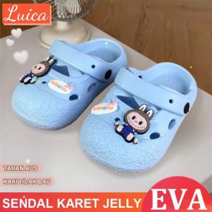 Sandal Slop Anak Laki Laki Perempuan Labubu Lucu Kekinian Sendal Anak Baim Tali Fuji Kekinian Terbaru Platform Tebal Empuk EVA