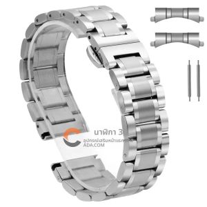 นาฬิกาสแตนเลสสตีลสายนาฬิกาสายรัดข้อมือโลหะ 12mm 14mm 16mm 18mm 20mm 22mm 24mm ขนาดกว้างสําหรับ Samsung Watch Band