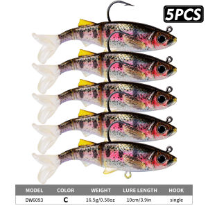 Proberos 5 Mồi Câu Mềm Bộ Mồi Câu Cá Thực Tế Cho Nước Mặn & Nước Ngọt Mồi Câu Cá Nước Ngọt Mặn Quà Tặng Cho Người Câu Cá