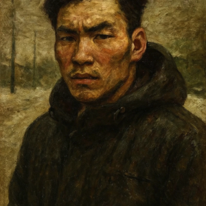 Tranh Nghệ thuật "Chân Dung Một Người Đàn Ông Châu Á" VIETSMART ART - Acrylic 60 x 70cm