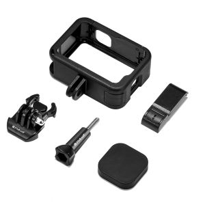Puluz | Khung Mở Rộng PULUZ PA Cage Với Nắp Che Giao Diện Bên Hông Dành Cho GoPro HERO13/12/11/10/9 Black - Phụ Kiện Camera Hành Động Thể Thao
