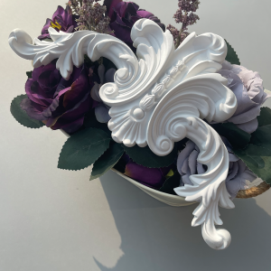 Tấm Trang Trí Tường Hoa Góc Cạnh Bằng Nhựa PU Kiểu Pháp Cho Phòng Khách Biệt Thự KTV Khách Sạn - Dễ Lắp Đặt Trọng Lượng Nhẹ