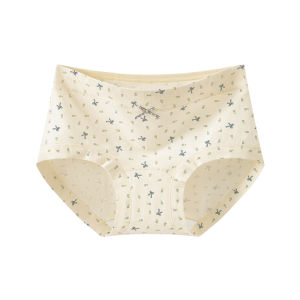 JIFANPAUL | Red Cotton Anti-bacterial Womens Underwear 100% Cotton Full Coverage Briefs