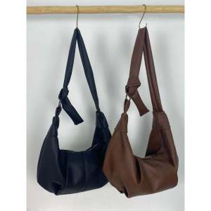 Retro Soft Leather Pleated Ladies Dumpling Bag 2024 New Style Casual Versatile Commuter Single Shoulder Crossbody Bag
