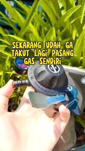 Paket Regulator Gas Superlock Gascomp GRS-01 + Selang Orange 2 Meter + Klem 2Pcs