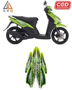 Stiker Striping Lis Les Motor Yamaha Mio Smile 2011 Hijau Standar Full Set