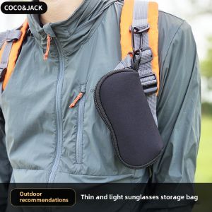 New Lightweight Large Capacity Sunglasses Case Sunglasses Case Mens Portable Pannier Bag Sports Zipper Wrist Hanging Buggy Bag Soft