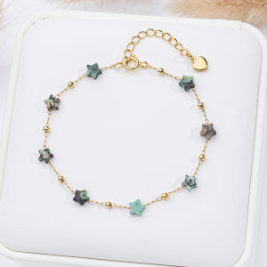 Start Design Natural Stone Bracelet on Hand for Women Fashion Jewelry Handwork Chain Bangle