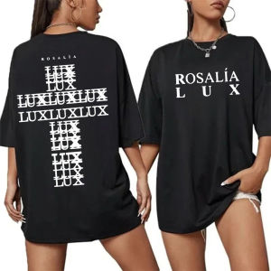 Rosalia Lux Tour 2026 T-shirt Vintage Graphic Print Cotton Tee Rosalia T-shirt Retro Fan Gift for Women and Man Fashion Tee Tops