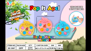 Smile - Mainan Pop It Apel 2007 - Pop It Mini Murah - Pop It Karakter