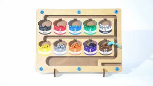 【READY STOCK】Wooden Magnetic Color Sorting Toys Montessori Math Toys Educational Creative Counting Board(TOY72)