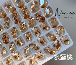 High Quality K9 Zircon Multi-Faceted Super Shiny Nail Decorations 8*12mm Slim Pigeon Eggs for Nail Art Decoration