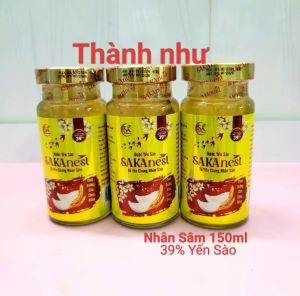 combo 10 lọ yến chưng Nhân Sâm SAKAnest 150ml-39% Nước yến sào tăng sức đề kháng giảm mệt mỏi dành cho người lớn không hộp