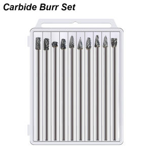 Tungsten Carbide Burr Set Extra Long Shank 100mm Mill Cutter Kit File Rasp Carve Metal Wood Aluminum Stone Rotary Tool Drill Bit