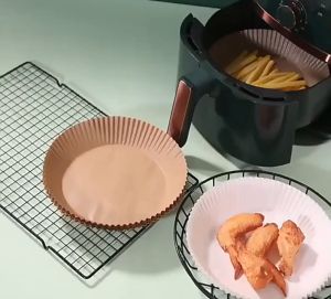 100Pcs Disposable Air Fryer Paper Square/Round Oil-proof and Oil-absorbing Paper