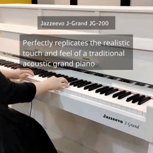 Master Grade / Exam Grade High Performance Digital Piano Jazzeevo J-Grand JG-200 88 Keys Digital Piano Fully Weighted Full Size Key Heavy Hammer Action Weighted Touc Keys Higher Grade Exam Touch Digital Acoustic Piano Bluetooth BLE-MIDI BLE-Audio