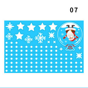 4/6pcs Window Stickers Cartoon Merry Christmas Santa Claus Xmas Tree Glass Decal Christmas Decorations for Home 2024 New Year