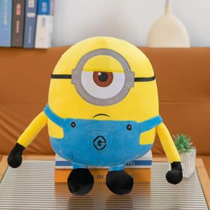 Potdemiel | Hot 20-35cm Minions Movie Periphery Yellow Plush Bob Plush Stuart Stuffed Toys In Jeans Soft Dolls Pillow Decor Birthday Gift---