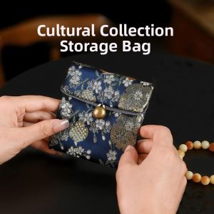 ZUOOU | High-End Embroidered Velvet Lining Storage Bag for Cultural Play Nuts Hand Beads and Jade Bracelets