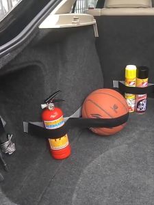 CAR TRUNK ELASTIC STRAP Car Trunk Storage Organizer Car Boot Tray Stow Tidy Tape Basketball Football Volleyball Shoe Box Bonet Kereta