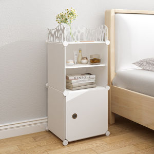 Modern Minimalist Nightstand Bedroom Small Side Table Mini Storage Cabinet Bedside Shelf Home Furniture Plastic Material