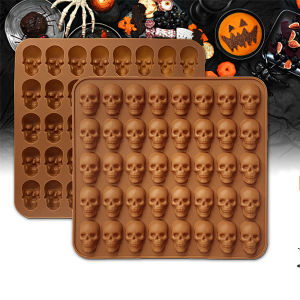 Food Grade Silicone Chocolate Soft Candy Mini Skull Mold 40 Holes Kitchen Ice Cube Tray Cooking Utensils Candy Making Mold