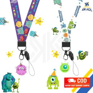 TALI GANTUNGAN STRAP LEHER HP & ID CARD AKRILIK PANJANG KARAKTER LUCU TL06