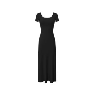 Elastic Halter Neck Backless Slim Fitting Knitted Dress