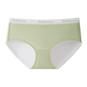 Miiow | Cat Lady Modal Silk Antibacterial Breathable Womens Triangle Shorts Underwear Comfortable Seamless Mid Waist Panties