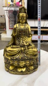 Tượng phật bà quan âm bồ tát bằng đồng cao 40cm rộng 22cm nặng khoảng 4.4kg