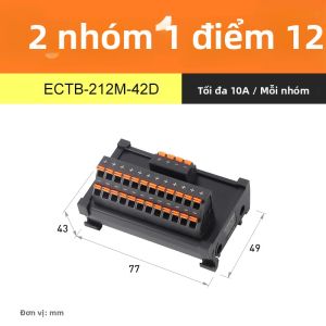 ENMG | Khối Đấu Dây Đầu Cuối ENMG Spring Terminal Block ECTB 10A Bộ Chia Nguồn PLC Khối Đấu Dây Đầu Cuối Một Vào Một Ra Tiết Kiệm 10~64 Kênh