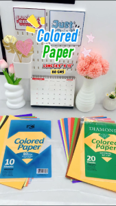 FCI Colored Paper 10sheets/20sheets wide range of variant colors available Suitable Smooth and easy-to-use paper for Craft and Decoration (Sold per pack)