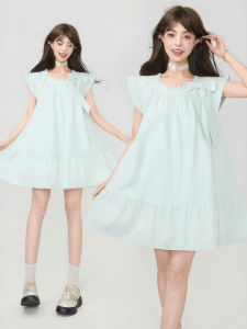 KEIKO | Removable Bow Cap Sleeve A-line Dress