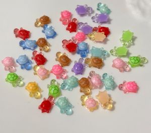 50-200pcs Glow in The Dark Resin Turtle Figurines . Cute Miniatures for Fairy Garden Micro Landscape Dollhouse Decor Crafts
