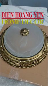 đèn ốp trần ban công tân cổ điển đường kính 350mm có bóng led